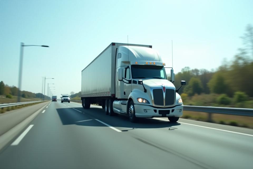 Full truckload freight transportation on Virginia highways