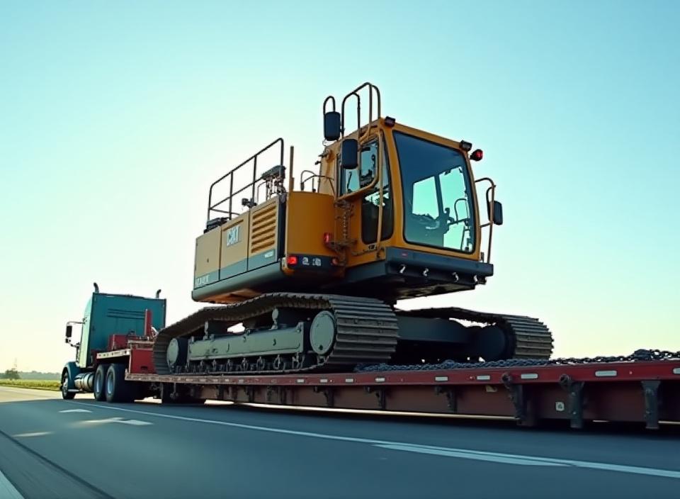 Heavy equipment hauling and machinery transport